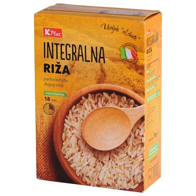 RIŽA K PLUS INTEGRALNA 1kg KUT