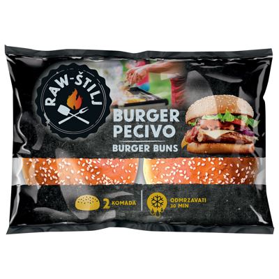 BURGER PECIVO RAW ŠTILJ 2x80g