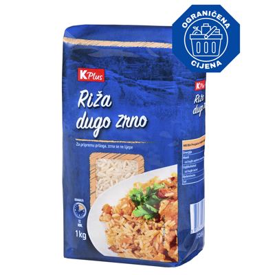 RIŽA K PLUS DUGO ZRNO 1kg SB