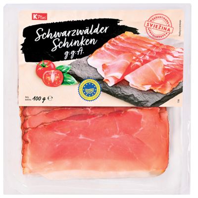 ŠUNKA K PLUS SCHWARZWA 100 g NAREZAK