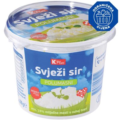 SIR SVJEŽI K PLUS POLUM 500g