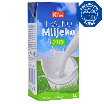 MLIJEKO UHT K PLUS 1L 2.8%
