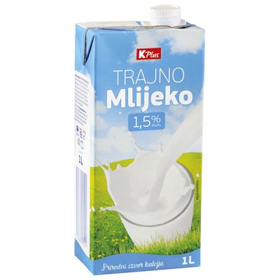 MLIJEKO UHT K PLUS 1L 1.5%