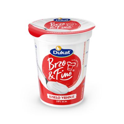 KISELO VRHNJE 20% 200 g DUKAT