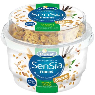 JOGURT SENSIA 190g VAN+GRANOLA DUKAT