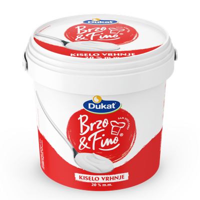VRHNJE KISELO 900g 20%mm DUKAT