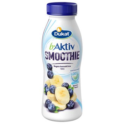 JOGURT B.AKTIV LGG SMOOTHIE 330g BOROVNICA-BANANA DUKAT