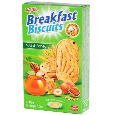BREAKFAST BISCUIT CEREALS,NUTS & HONEY