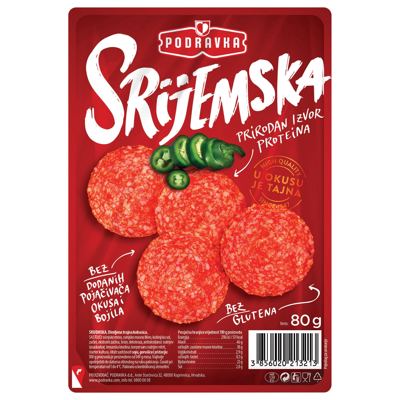 PODR.SRIJEMSKA KOBASICA 80g NARESCI
