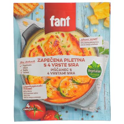 ZAČIN ZA PILETINU SA 4 VRSTE SIRA FANT 40G