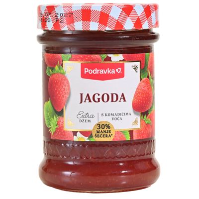 EXTRA DŽEM JAGODA 320G (8) PODRAVKA