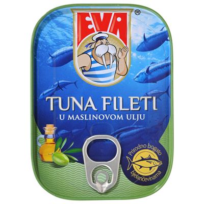 TUNA FILETI MASLINOVOM EVA 100 GR PODRAVKA
