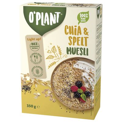 MUSLI CHIA&SPELT O'PLANT 350G
