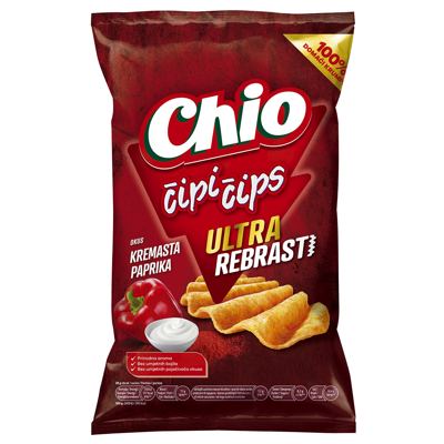 ČIPS ČIPI ČIPS 120G KREMASTA PAPRIKA ULTRA REBRASTI -20/1- CHIO