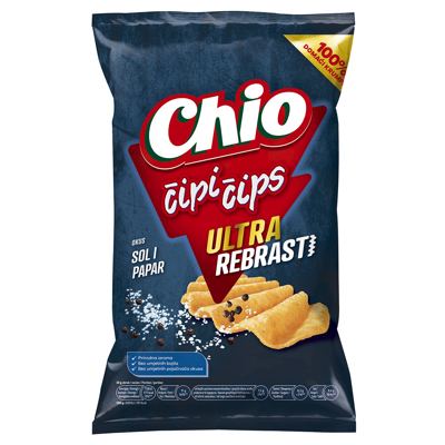 ČIPS ČIPI ČIPS 120G SOL I PAPAR ULTRA REBRASTI -20/1- CHIO