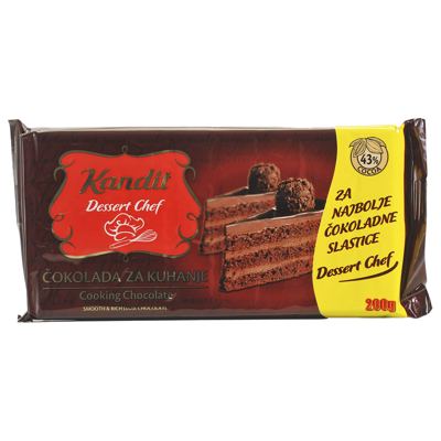 KANDIT CRNA ČOKOLADA ZA KUVANJE 200G