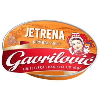 N-PAŠTETA GAVRILOVIĆ JETRENA 50G -16/1- OVAL -64/1-