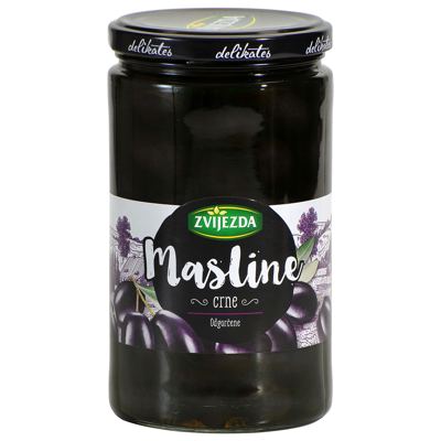 MASLINE 700g CRNE ZVIJEZDA - ocijeđene mase 400g