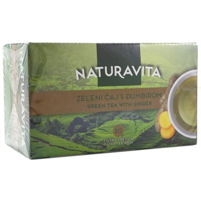 ČAJ ZELENI S ĐUMBIROM 40g NATURAVITA