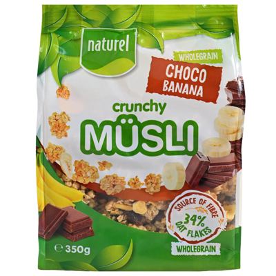 MUESLI NATUREL ČOK.BANANA 350 g