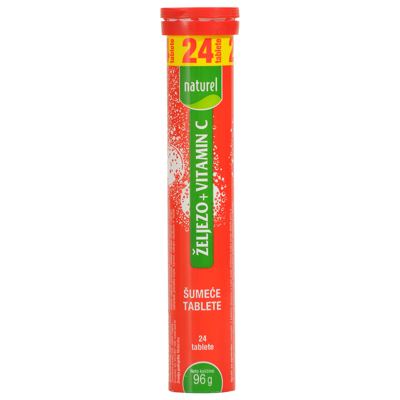 NATUREL ŠUMEĆE TABLETE ŽELJEZO+C VI