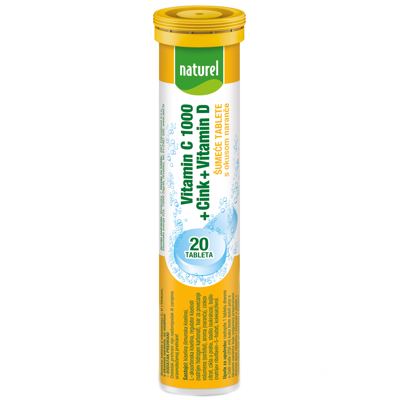 ŠUMEĆE TABLETE NATUREL VIT.C 1000MG+CINK+VIT.D 80G