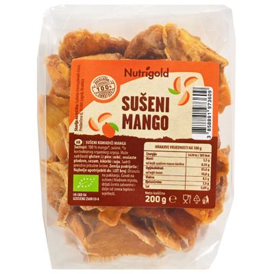 MANGO SUŠENI BIO 200 g NUTRIGOLD