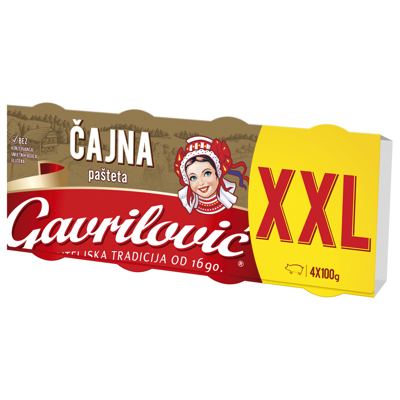 N-PAŠTETA GAVRILOVIĆ ČAJNA 4*100G XXL OBIT.PAKIRANJE-7/1-