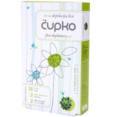 Čupko Sensitiv.trakeza depil.lica 16 kom