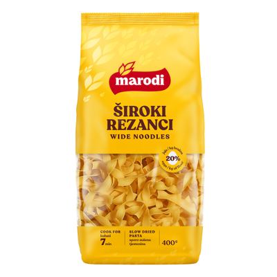 TJ.MARODI 400g REZANCI ŠIROKI SA JAJIMA