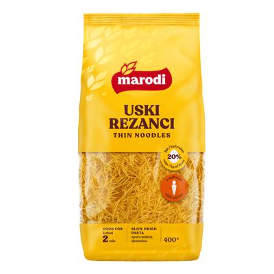 TJ.MARODI 400g REZANCI USKI S MRKVOM I JAJIMA PREMIUM