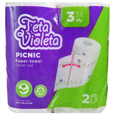 UBRUS KUHINJSKI PICNIC CLEVER CUT 2/1 3SL TETA VIOLETA