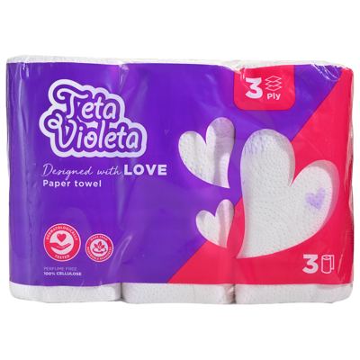 UBRUS KUHINJSKI LOVE 3/1 3SL TETA VIOLETA