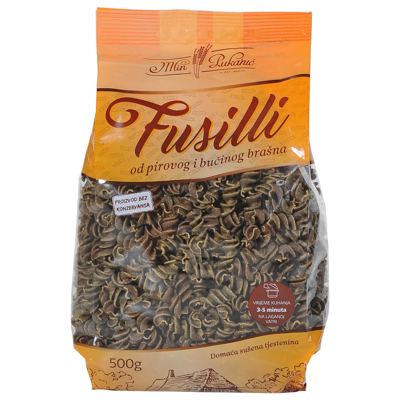 FUSILLI OD PIRO I BUČ BRAŠNA 500g MLIN PUKANIC