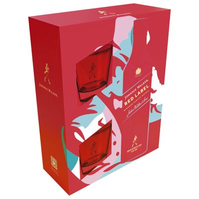 WHISKY JOHNNIE WALKER RED LABEL 0,7l + 2 ČAŠE