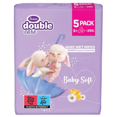 VLAŽNE MARAMICE BABY SOFT VIOLETA 5X51