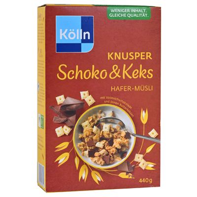 GRANOLA ČOKOLADA I KEKS 440G KOLLN -8/1-
