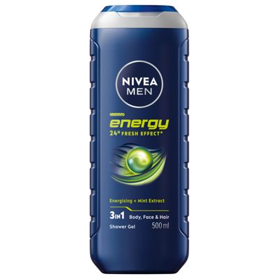 N-NIVEA BATH GEL 500ML MENENERGY