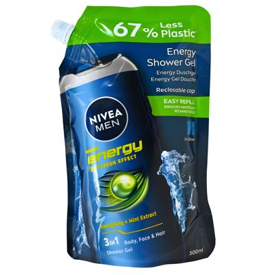 500ML NIVEA SH G.REFILL ENER.-STAND.-VAR.