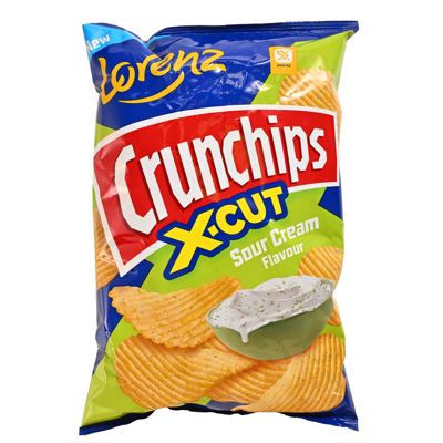 ČIPS CRUNCHIPS 130G X-CUT KISELO VRHNJE