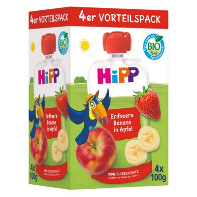 Hippis jabuka/banana/jagoda 4x100 g OS