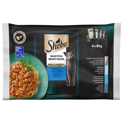 Sheba mačja hrana,izbor ribe 4x85 g
