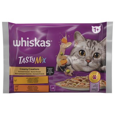 WHISKAS 4x85g TASTY MIX KREMASTA KREACIJA