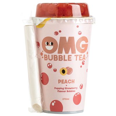 BUBBLE TEA OMG BRESKVA SA JAGODA BOBICAMA 270ML