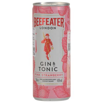 *RTD GIN BEEFEATER PINK GIN i TONIC 0,25L -12/1-
