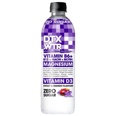 *VODA DTX 0,5L LJUBIČICA/MANGO -6/1- PET