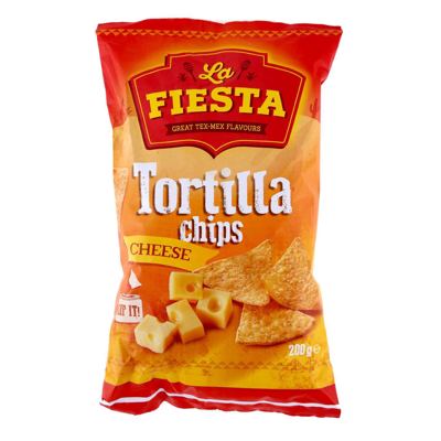 TORTILLA CHIPS 200g CHEESE LA FIESTA