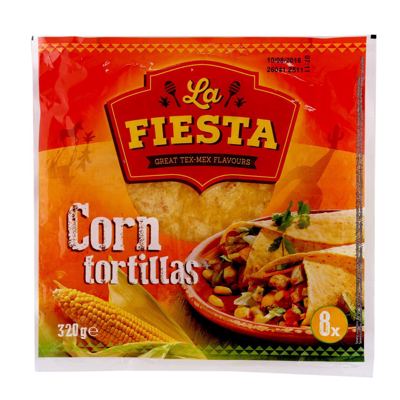 MEX TORTILJA 320G CORN LA FIESTA 8*20CM -14/1-