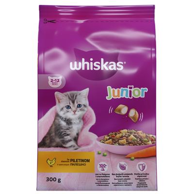 WHISKAS 300g PILETINA 2+ SUHA