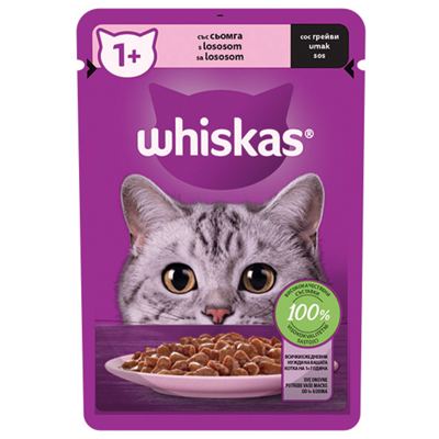 Whiskas 85g vrećica Losos u umaku 1+ T